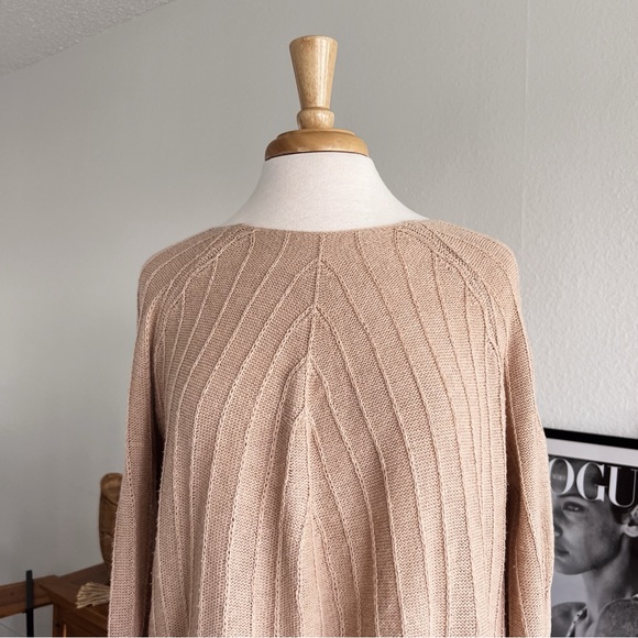 BEIGE LIGHTWEIGHT SWEATER TOP #0349 - Picture 3 of 9